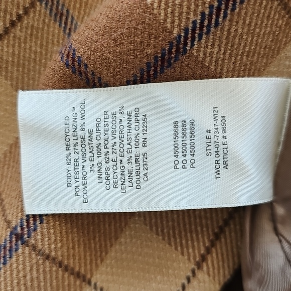 Wilfred Classic A-Line Lenzing Wool Blend Plaid Check Academia Mini Skirt, 0 - Picture 9 of 12